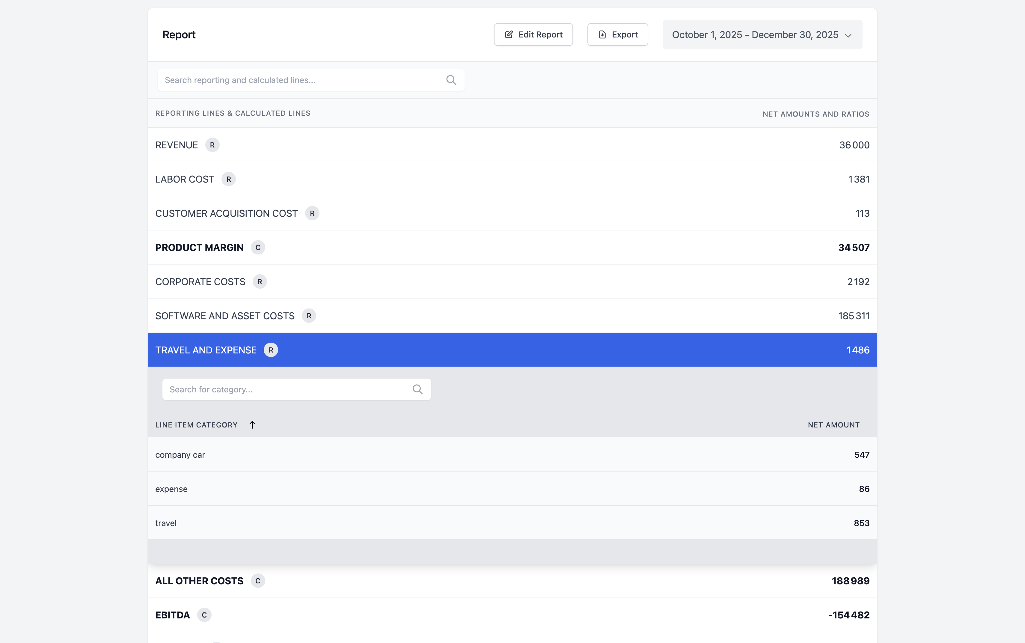 Financial report in AI Finance Team